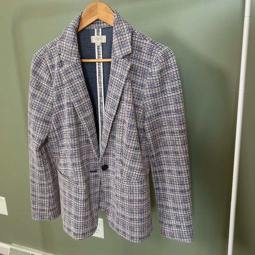 LOFT Tweed Blazer | Multicolor Bouclé Jacket | Business Casual / Workwear Blazer